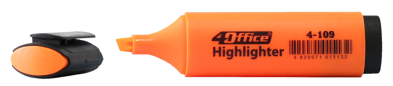 Маркер 4OFFICE текстовий (4-109), помаранчевий